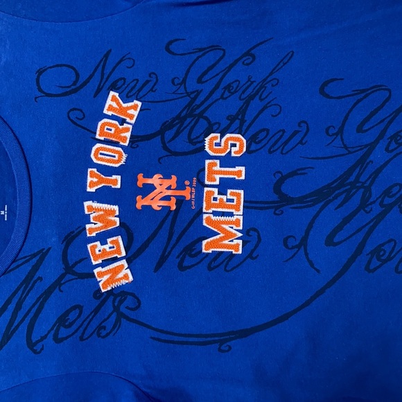 NY Mets MLB Graphic SS Tee 💗 Blue Orange & Black - Picture 9 of 13